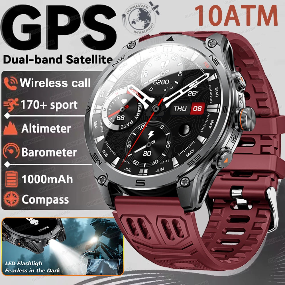 Montre Smartwatch GPS  Montre Militaire 2026