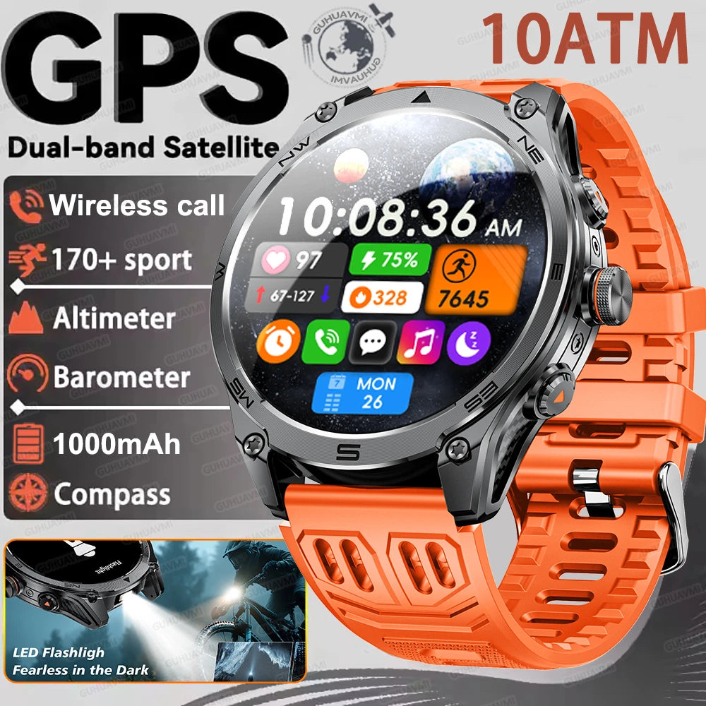 Montre Smartwatch GPS  Montre Militaire 2026