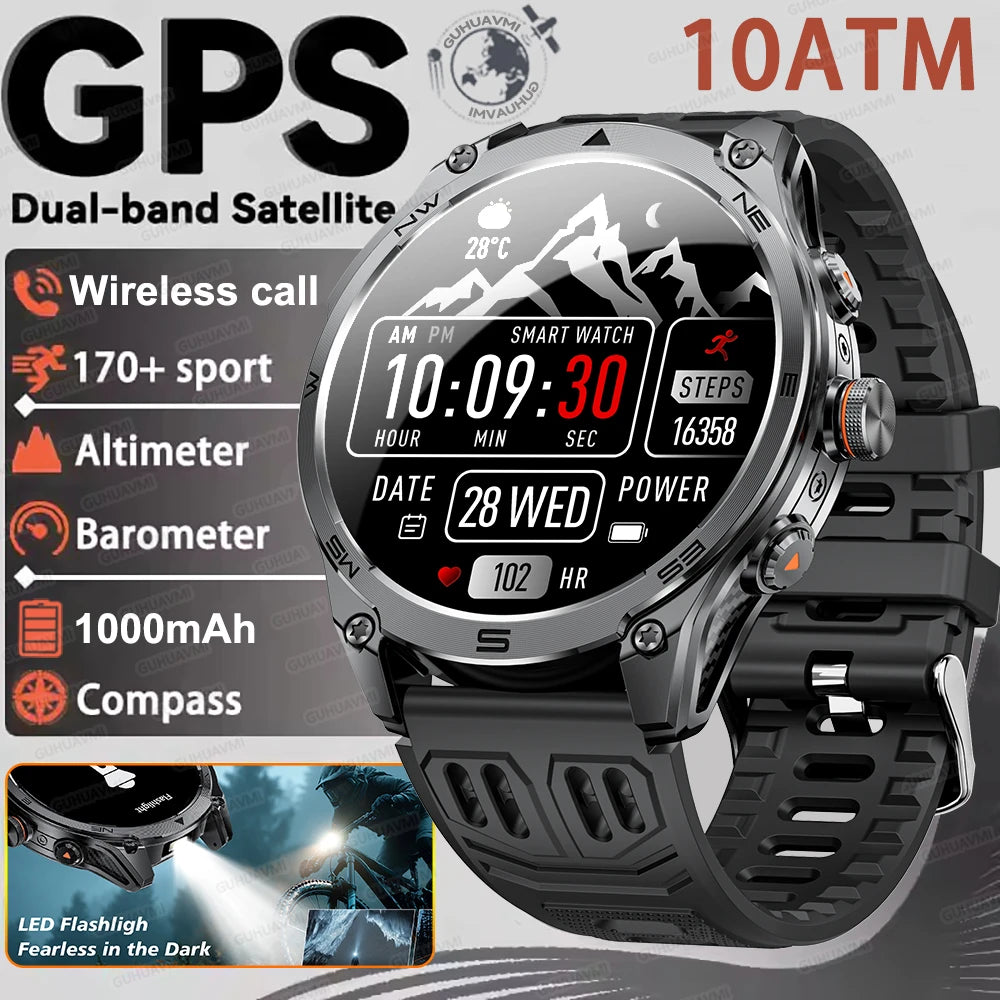 Montre Smartwatch GPS  Montre Militaire 2026