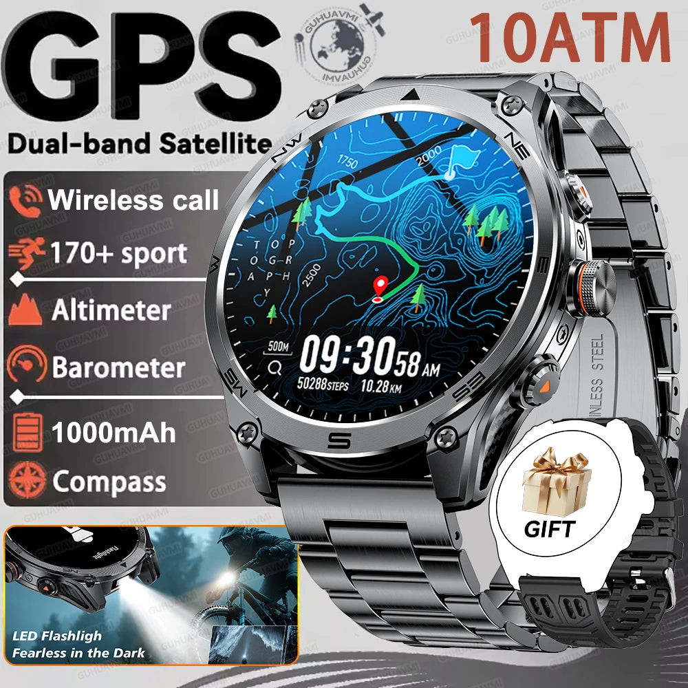 Montre Smartwatch GPS  Montre Militaire 2026