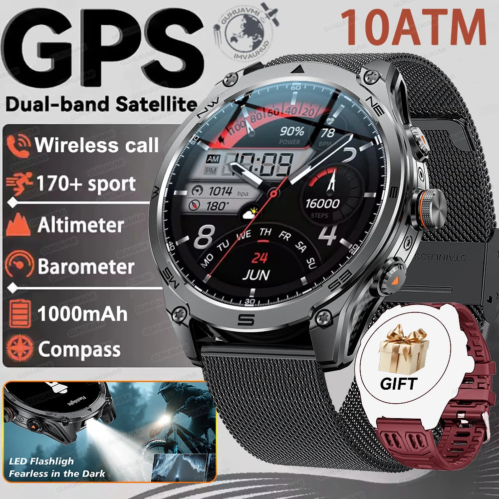 Montre Smartwatch GPS  Montre Militaire 2026