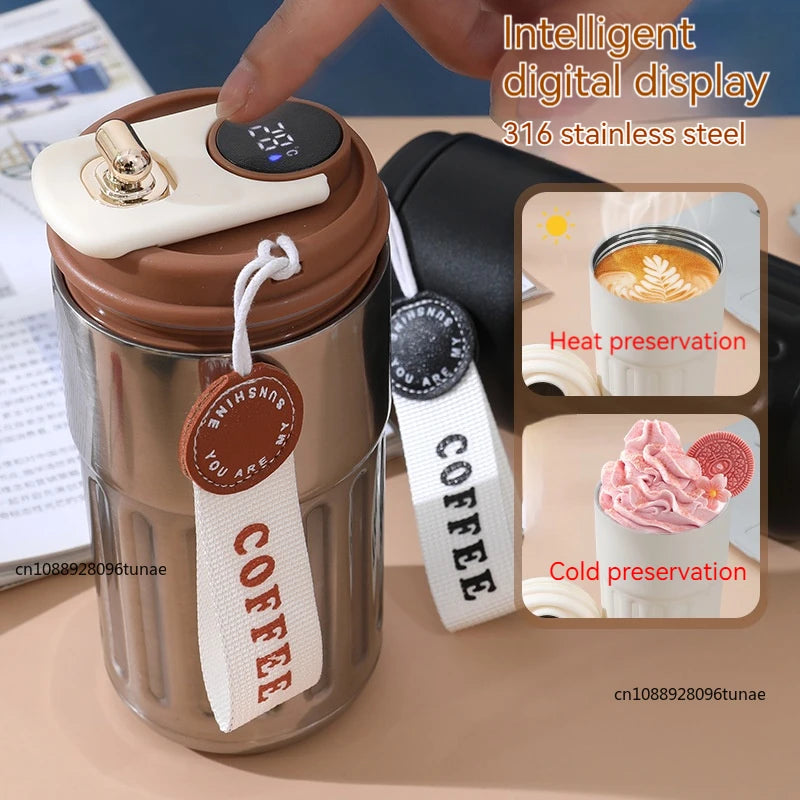 Tasse Thermos Intelligente LED — Acier Inoxydable 450ml