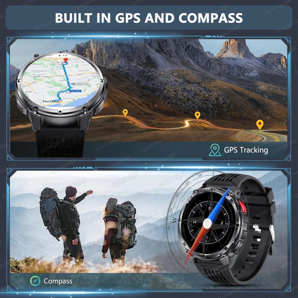 Smartwatch Militaire T-Rex 3 Pro 2026 — GPS Dual Band, AMOLED 1,73", 1100 mAh, 5ATM, 100+ Sports