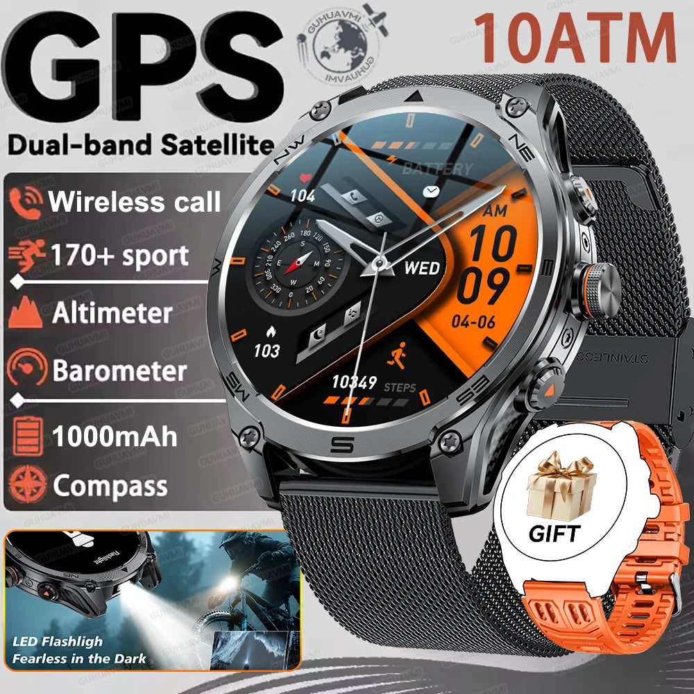 Montre Smartwatch GPS  Montre Militaire 2026