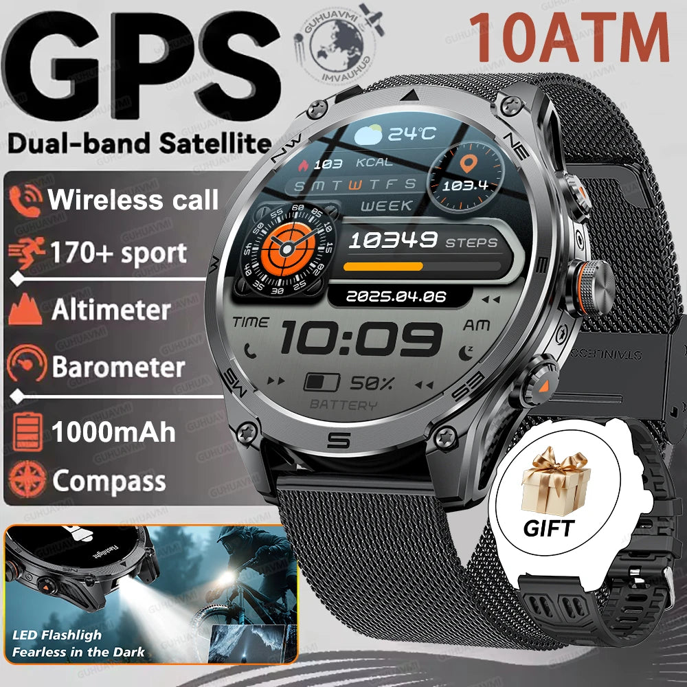 Montre Smartwatch GPS  Montre Militaire 2026